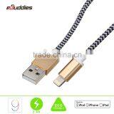 MFi Certified Manufacturers Nylon Braided Aluminum Usb Charger Cable for Iphone 5 5S 6 6 Plus thumbnail-6
