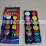 Damp Dry Water Color Metallic Washable Paint Set