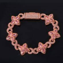 18K Gold Plated, Men's Zircon, Bracelet, Hip Hop Rock, Miami, Cuban Style, Necklace, Fashion Jewelry thumbnail-3