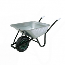 Solid Tire Wheelbarrow for Concrete Mixing - Heavy Gauge Steel & 100L Capacity thumbnail-4