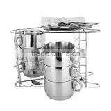 New Coffee Cups Set Tea Mugs Set Double Wall Stainless Steel Tumbler Wholesale With Handle thumbnail-2