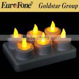 2016 Rechargeable Tea Light Candles Set of 6 Bar Decoration Led Candles