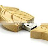 Wood Leaf Style 8G USB Flash Disk Wooden Shape Usb Stick thumbnail-1