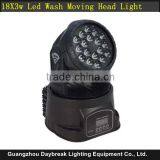 Stage Wash Moving Light RGB Color Mixing , 18 x 3W Led Moving Head Wash Bar Lighting
