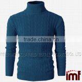 Mens Casual Turtleneck Slim Fit Pullover Sweaters With Twist Patterned
