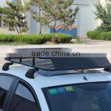 Universal Steel Roof Rack Powder Coated Basket Mesh Luggage Carrier 1.23m BLACK thumbnail-1