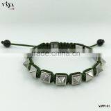 Christmas Gift Discount Wholesale Pyramid Beads Design Bracelet 8mm Beads High End Fashion Jewelry