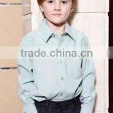 Classical Design Hot Sale Plain Colorful Light Blue School Boy Shirt thumbnail-1