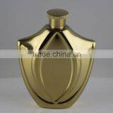 6oz Stainless Steel Special Shape Gold Finish Hip Flask