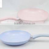 Aluminum Nonstick Pressed/ Forged Blue Ceramic Coating Fry Pan Pizza Pan Egg Pan Round Crepe Pan thumbnail-5