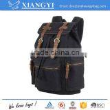 Vintage Casual Daypack Travel Rucksack Canvas Leather Backpack