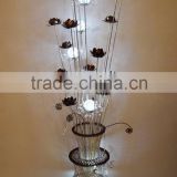 Floor Standing Aluminum Lamp fancy High Quality Flower Vase lotus flower