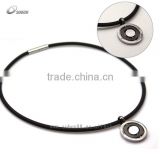 Custom Tourmaline Ion titanium sports silicone Energy balance necklace
