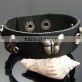 China gold supplier leather butterfly bracelet