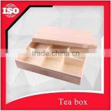 New Design Lid and Printing Logo Wooden Tea Box Storage