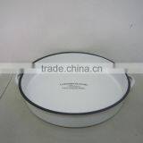 Round Enamel Tray, Metal Plate thumbnail-1