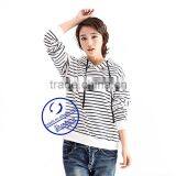 Custom Striped Pullover Sweatshirts Hoodies Women thumbnail-2