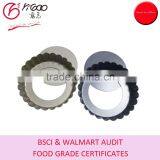 Gold Nonstick Coated 4" Round Mini Tart Pan Set of 4 With PVC Display Box Packaging thumbnail-1