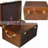 Luxury Wooden Shoe Packaging Box With Hand and Lock