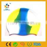 naughty panda swim swimming cap,printed silicone swim cap,mens silicone swimming cap