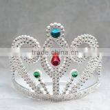 9cm Highx12cm Diameter Metallic Silver Plastic Tiara Princess Tiaras and Crowns thumbnail-2