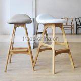 Solid Wood Design High Bar Stool Leisure Chair With Soft Mat thumbnail-1