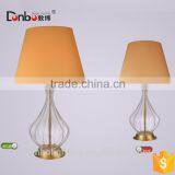 New Products 2016 Home Decorative Metal Glass Fabric Table Lamp Made in China, Bedside Lamp Supplier's Choice