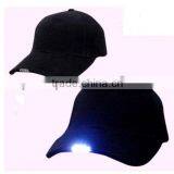 led hats shine flash cotton baseball black cap