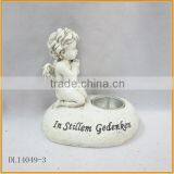 Christmas Decorative Indoor Resin Tealight Angel Statues With Candle Holder Wholesale