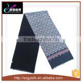 Double Face Scarfs, One Side 100% Twill Silk Printed, One Side 100% Wool thumbnail-1
