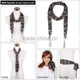 Top Sale Funny Tetris Printing Scarf, Crumpled Scarf thumbnail-6