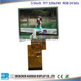 3.5" 320x240 Resolution Tft LCD Module,landscape,320*240 Pixels, RGB24bit,SPI Interface Touch Screen for Fish Display