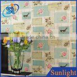Pastoral Wallpaper Flowers Birds Pattern Non-woven Wallpapers Interior Decoration