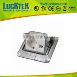 Pop-up Multi Floor Outlet Box With EU Power and Network, Stainless Steel Material