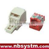 UTP Cat5e Toolless Keystone Jack 180 Degree