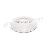 Round White Melamine Flat Plate A5 Material B128 thumbnail-5
