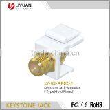LY-KJ-AP02-F Keystone Jack-Keystone Jack-Modular F Type(Gold Plated)