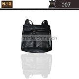 Black Color Patchwork Bag in Genuine Leather