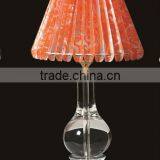 New Luxury Orange Antique Classic Brass Crystal Table Lamps For Bedroom Design Copper Table Lamps With Lampshade68cm(R-2219)