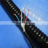 Black good quality shield braid net 4 core coiled elastic cord