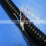 Black good quality shield braid net 4 core coiled elastic cord