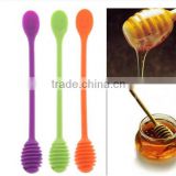 SGS approve personalized silicone honey spoon, spoon for honey