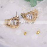 Fancy Crystal Zircon Cuff Earring, Golden Earring Designs For Women thumbnail-4