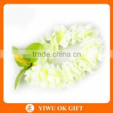 Wholesale Hawaiian Garland Ruffled Simulated Silk Flower Hula Leis Necklaces