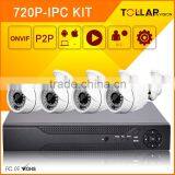 H.264 HD 720P IP Camera Cheap CCTV Camera Kit With 4pcs 720P IP Camera thumbnail-1