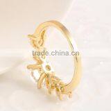 Hot Sale 18K Real Gold Plated Ring Fashion New Crystal Rings Wedding thumbnail-6