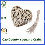 Love Heart Wooden Embellishments Wood Crafts Hanging Ornaments thumbnail-2