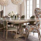 French Country Style Wooden Dining Room Set, Vintage and Retro Solid Wood Long Dinning Table and Chairs Set (BF01-X1161) thumbnail-2