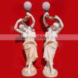 Woman Statue Stone Carving Garden Light thumbnail-1