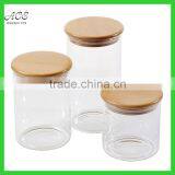 Custom Glass Storage Jar Wood Lid Wooden Lid thumbnail-1